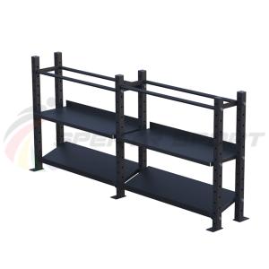 Купить Модульный стеллаж для гантелей, гирь и медболов 3780х430х1200 (2 секции) в Киренске 
